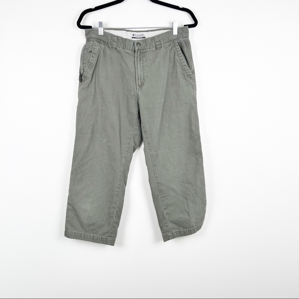 Columbia Cropped Outdoor Pants Green Sz 10